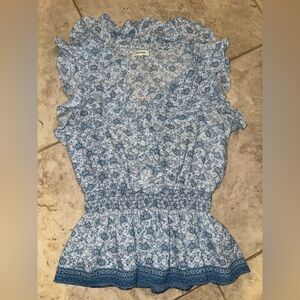 Max Studio Blue and White Floral Fabric